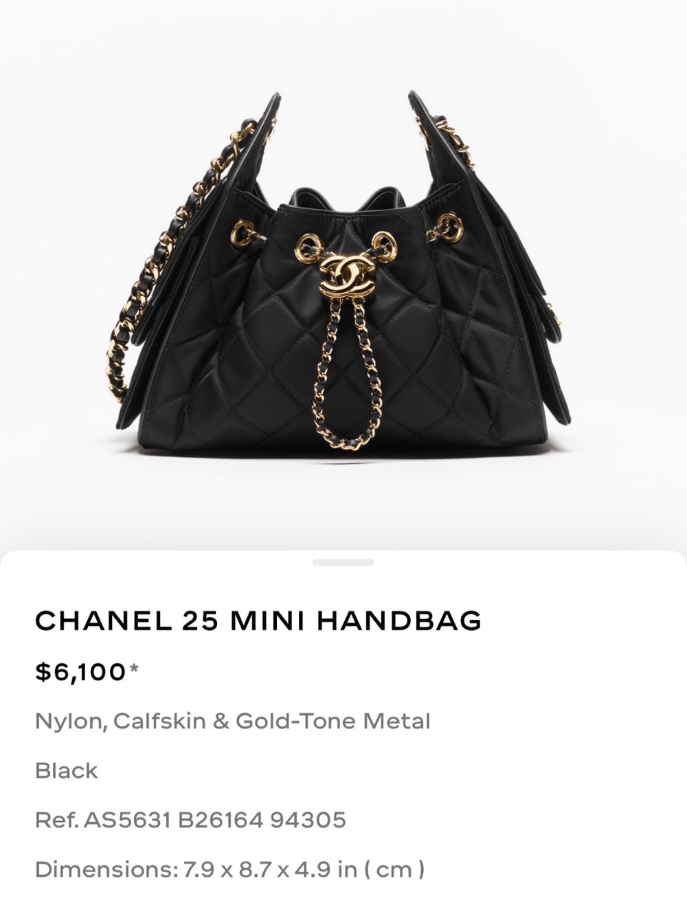 CHANEL Mini 25 Bag with Gold Hardware